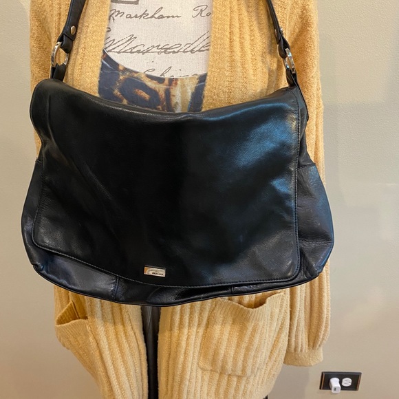 Vintage Perlina New York Leather Shoulder Hand Bag - Picture 1 of 6